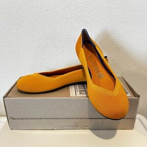 Rothy's The Flat Slip On Flats Round Toe Lemondrop, Size 8, New in Box